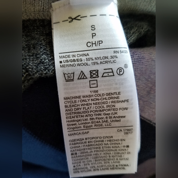 NWOT Gap Body Crazy Stripe Knit Sweater Legging Pajama Bottoms Size Small - Picture 4 of 4